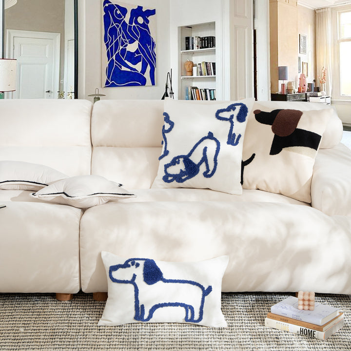 Woven decorative cushion