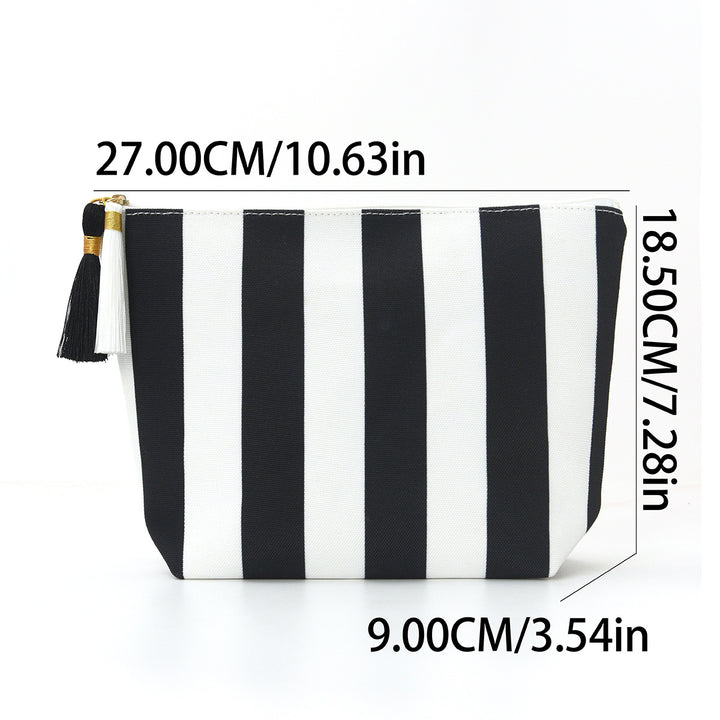 Cosmetic bag with sophisticated stripe pattern Stornfield