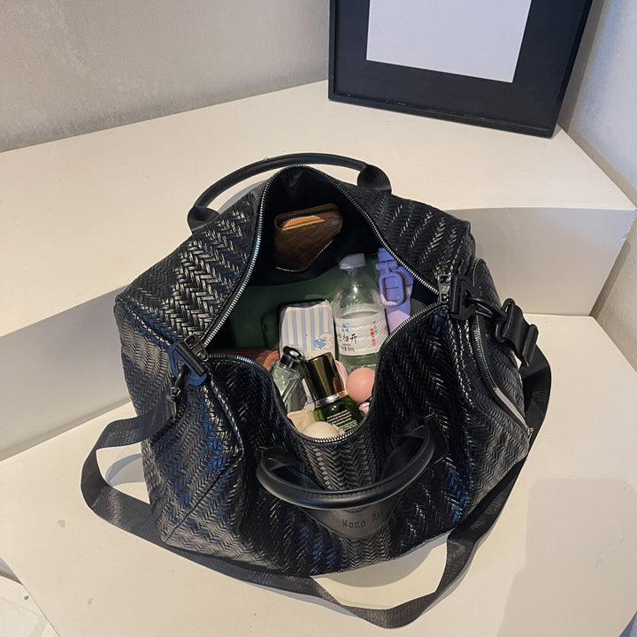 Spacious Textured Travel Duffle Bag