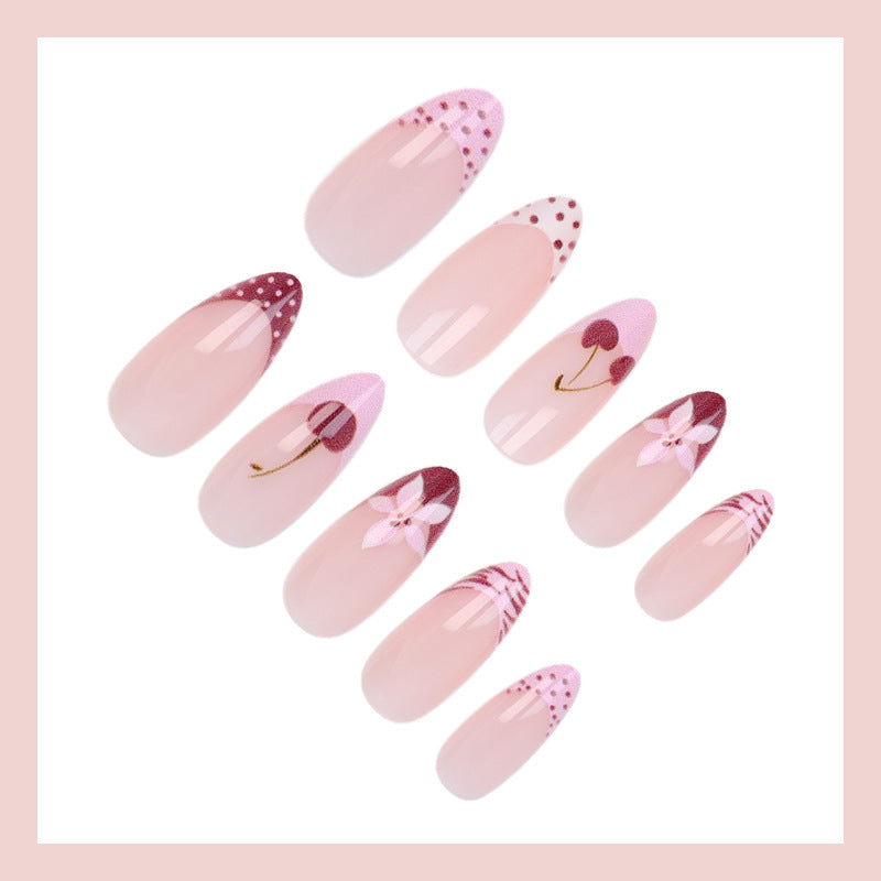 Nail art set with creative flower, heart and polka dot designs Stornfield