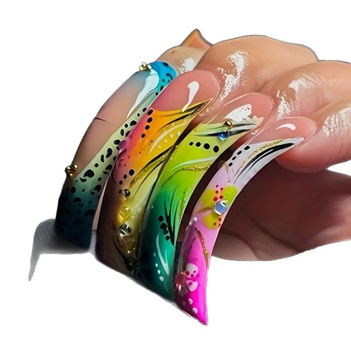 Artistic Long Length Press-On Nails Stornfield