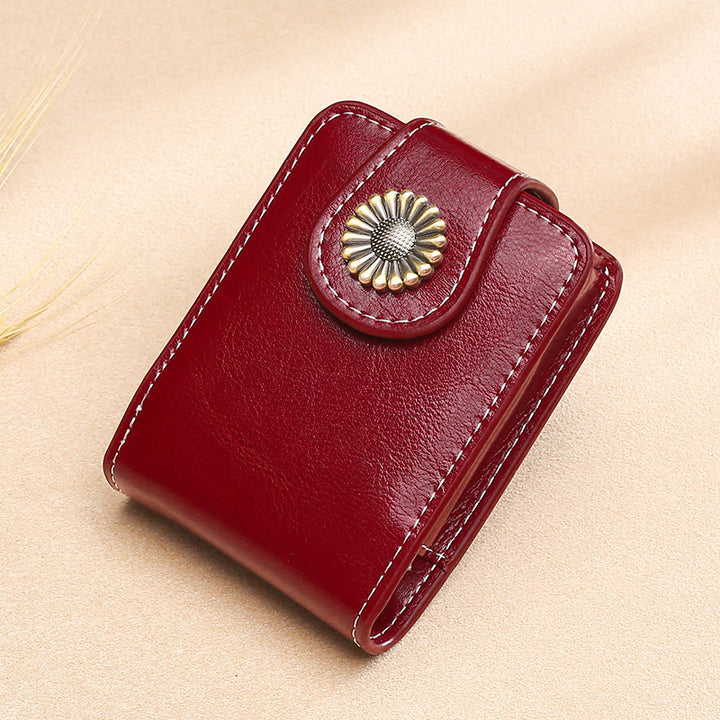 Vintage Leather Buttoned Coin Purse Stornfield