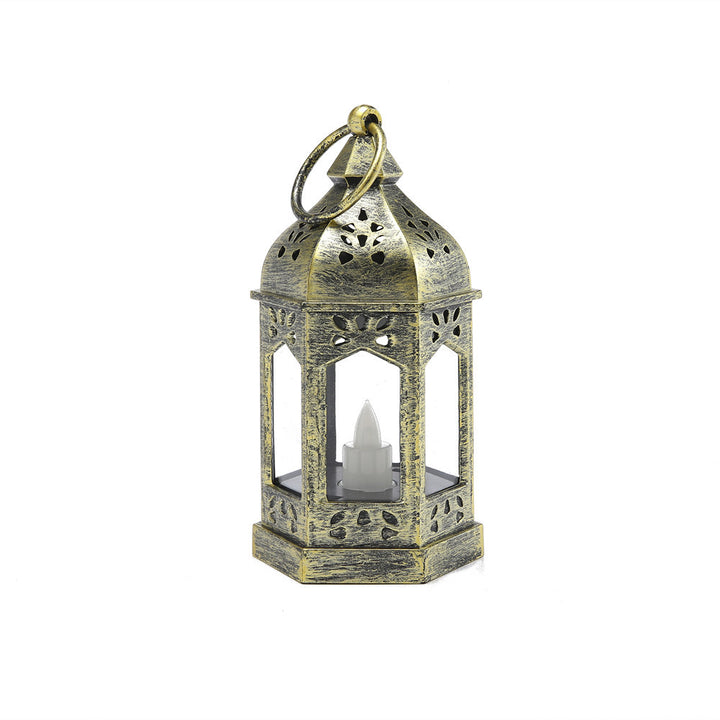 Moroccan Style Hexagonal Metal LED Lantern Stornfield