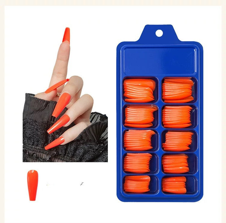 Artificial nails with long French tip design Stornfield