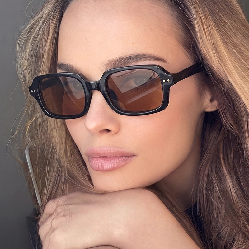 Ladies stylish square sunglasses with striking accents Stornfield
