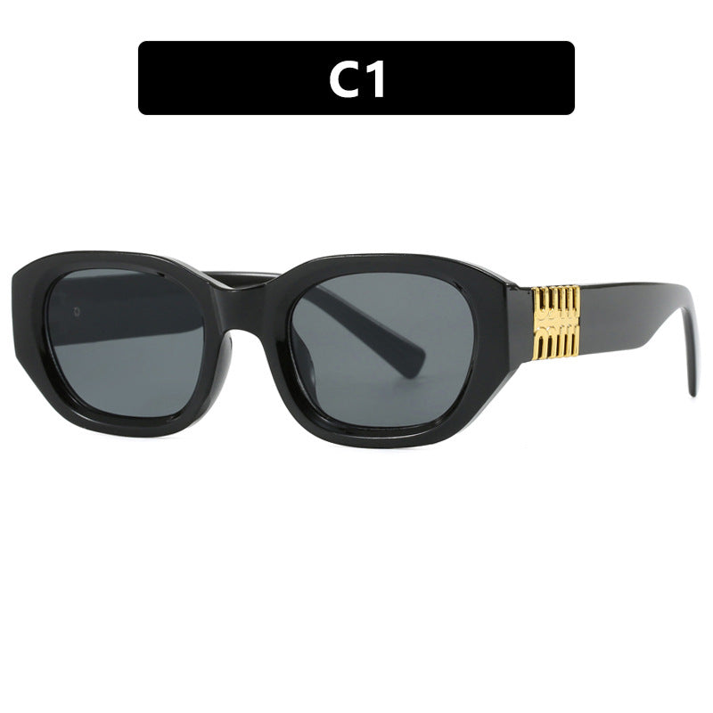 Women's fashionable sunglasses with unique, geometric design and elegant accents Stornfield