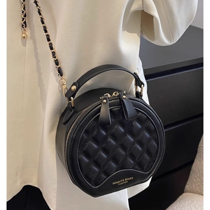 Quilted Round Crossbody Bag Stornfield