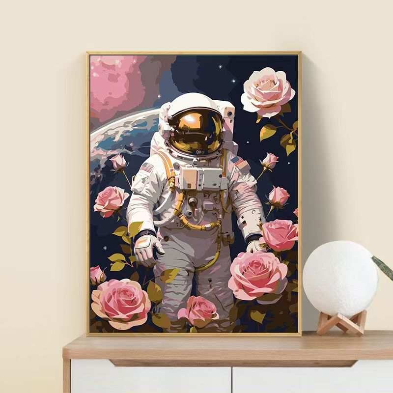 Astronaut Flower Art Print Stornfield