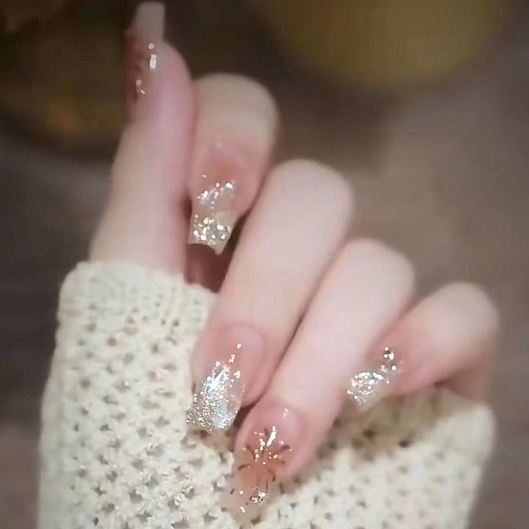 Luxury Glittery Press-On Nail Art Set Stornfield