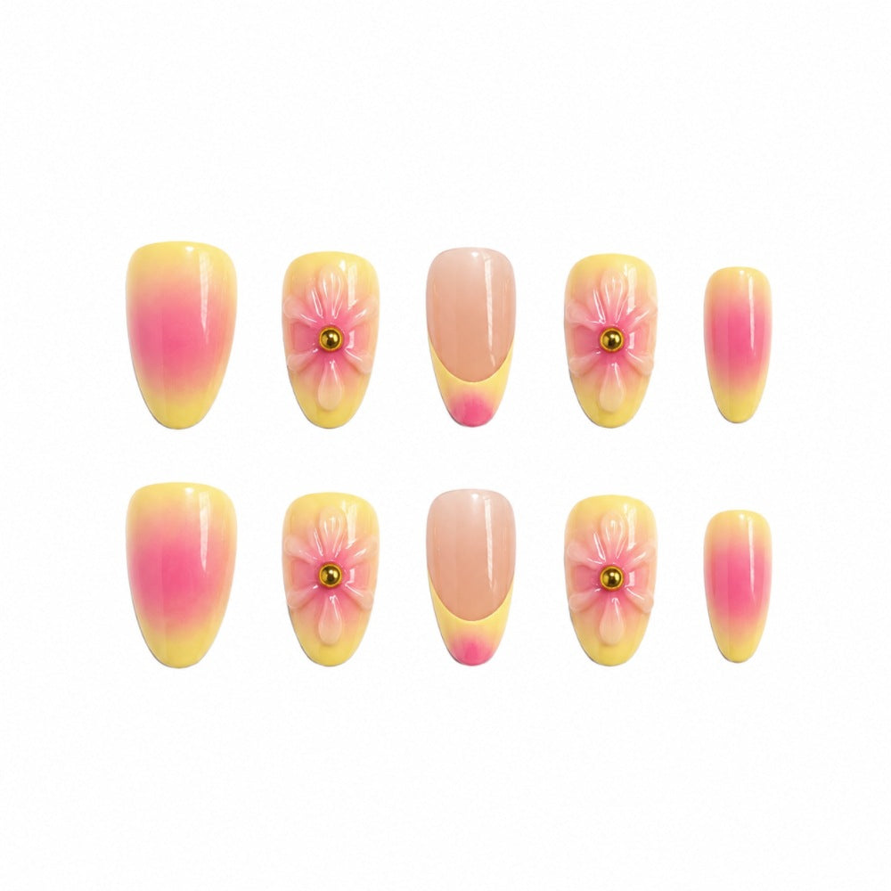Artistic Floral Press-On Nail Set Stornfield 1787395270