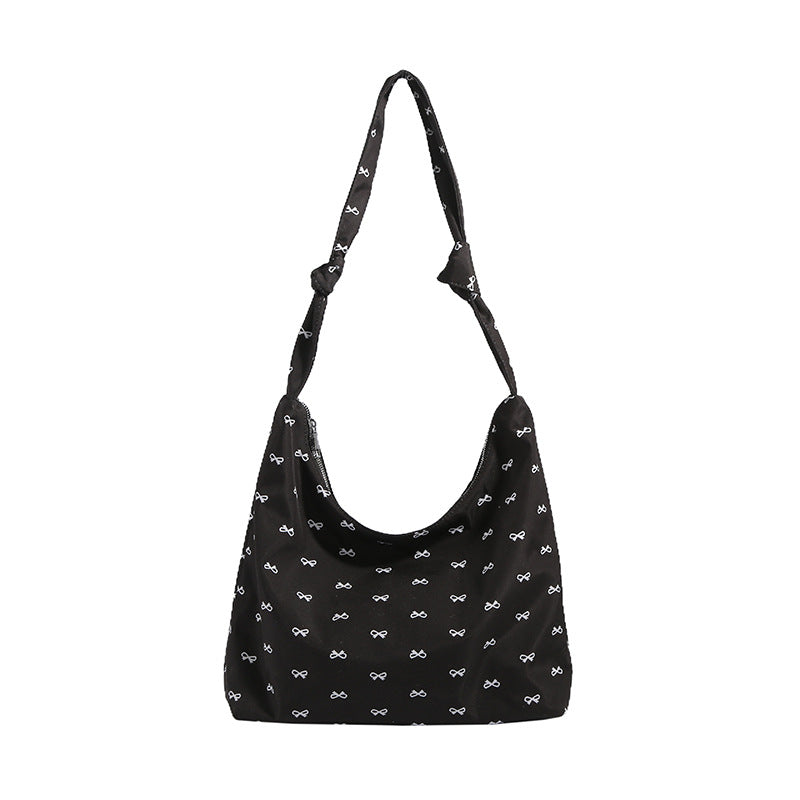 Stylish Bow-Handle Hobo Bag