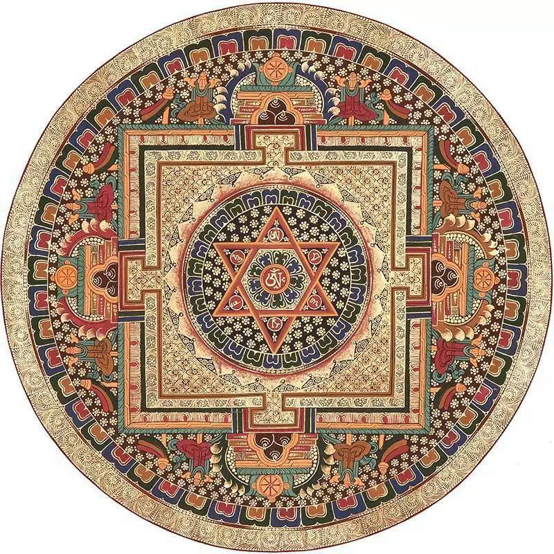 Round Vintage Area Rug