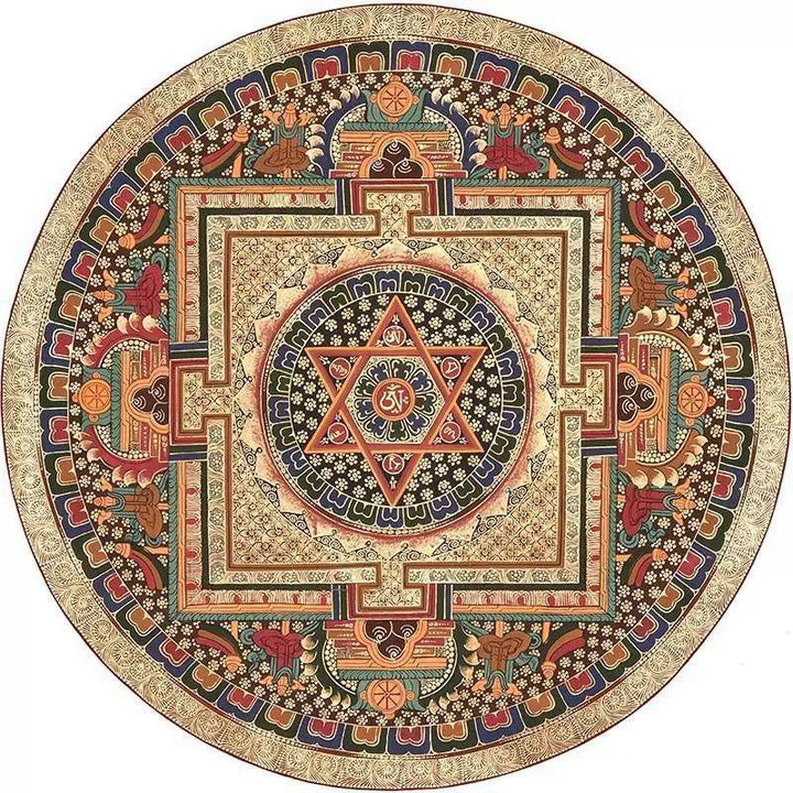 Round Vintage Area Rug