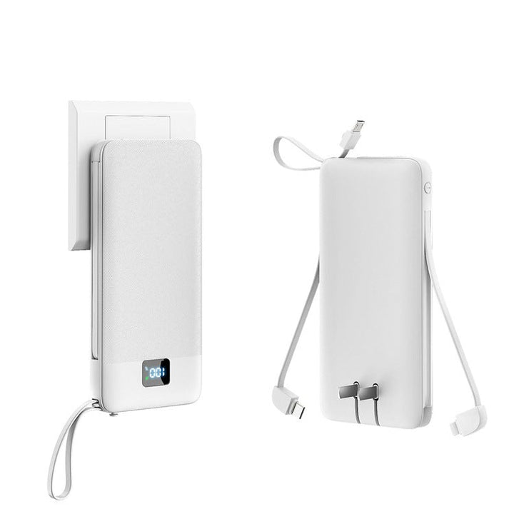 Slim High-capacity portable power bank with integrated charging cables and digital LED display Stornfield