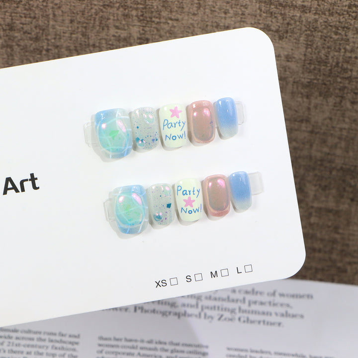 Creative Party-Themed Press-On Nail Set Stornfield