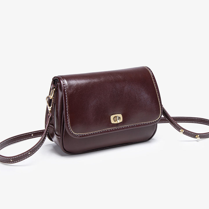 Stylish Faux Leather Crossbody Bag