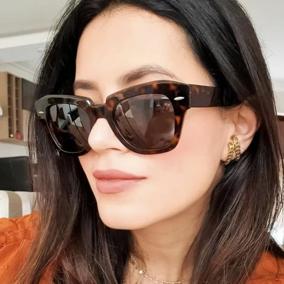Women stylish sunglasses in modern design with transparent frame Stornfield