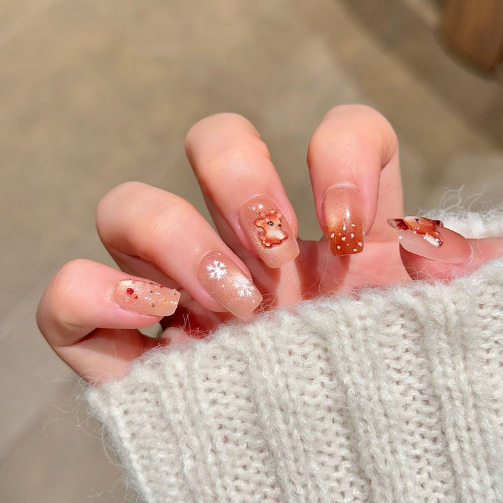 Festively Themed Press-On Nail Art Stornfield