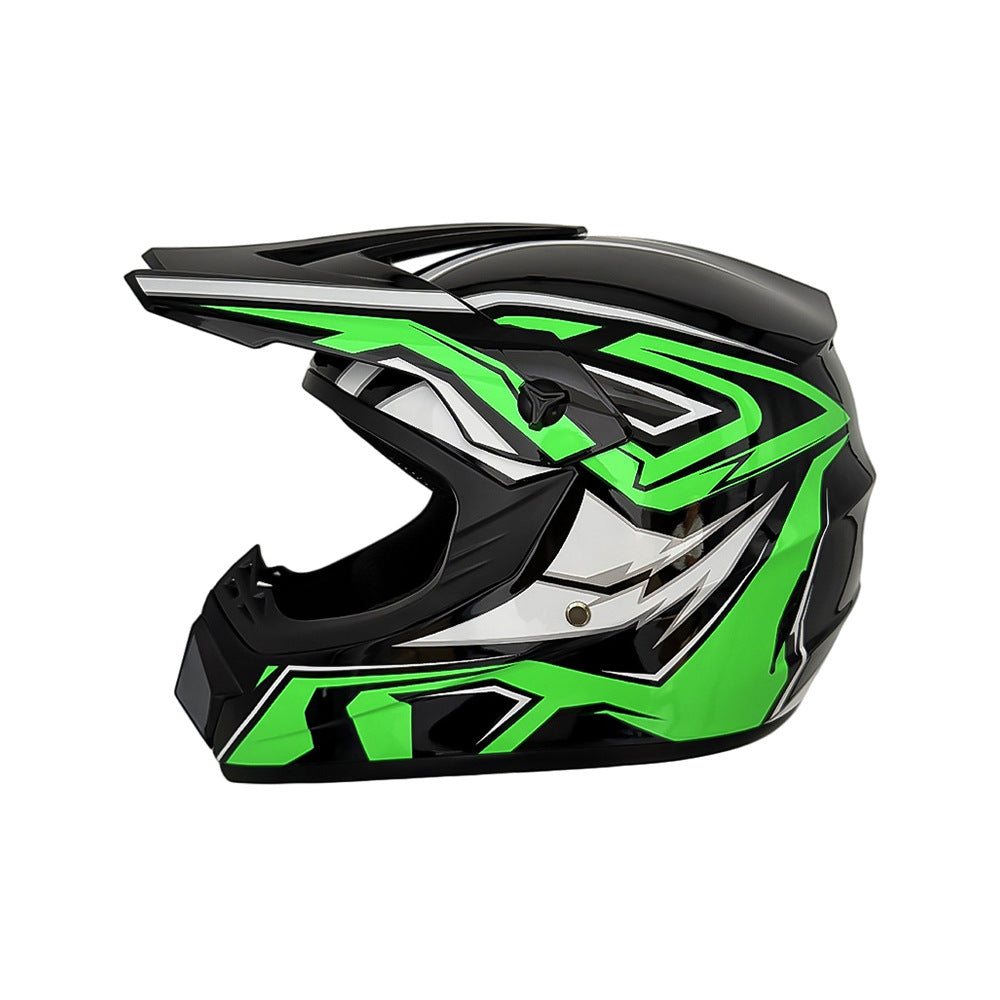 full-face motocross helmet with extended visor and reinforced chin guard Stornfield