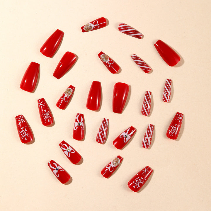 Festive Holiday-Themed Nail Art Set Stornfield