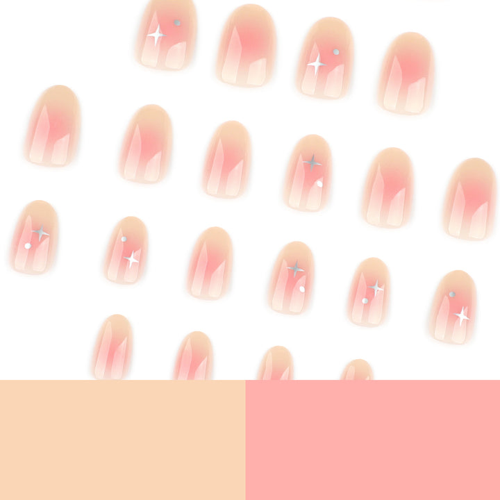 Artful nail extensions with shiny rhinestone accents Stornfield
