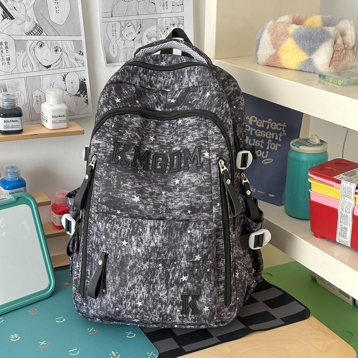Versatile Star-Patterned School Backpack Stornfield