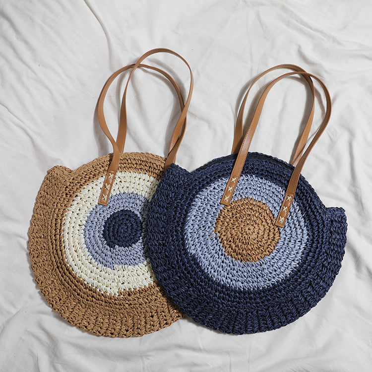 Round Basket Bag with Modern Design Stornfield