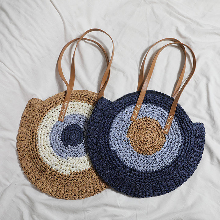 Round Basket Bag with Modern Design Stornfield
