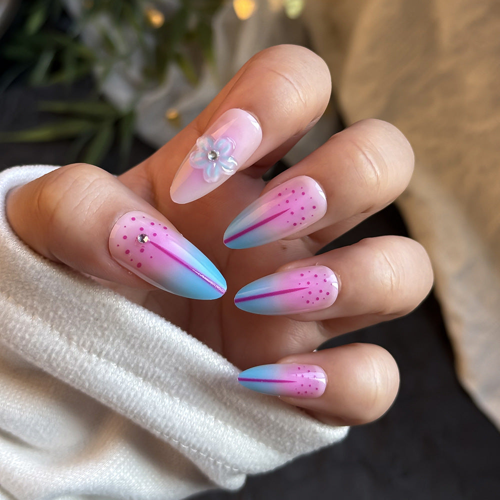 Artistic Floral-Embellished Press-On Nail Collection Stornfield