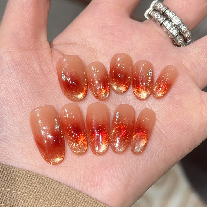High-quality artificial nails with ombre effect Stornfield