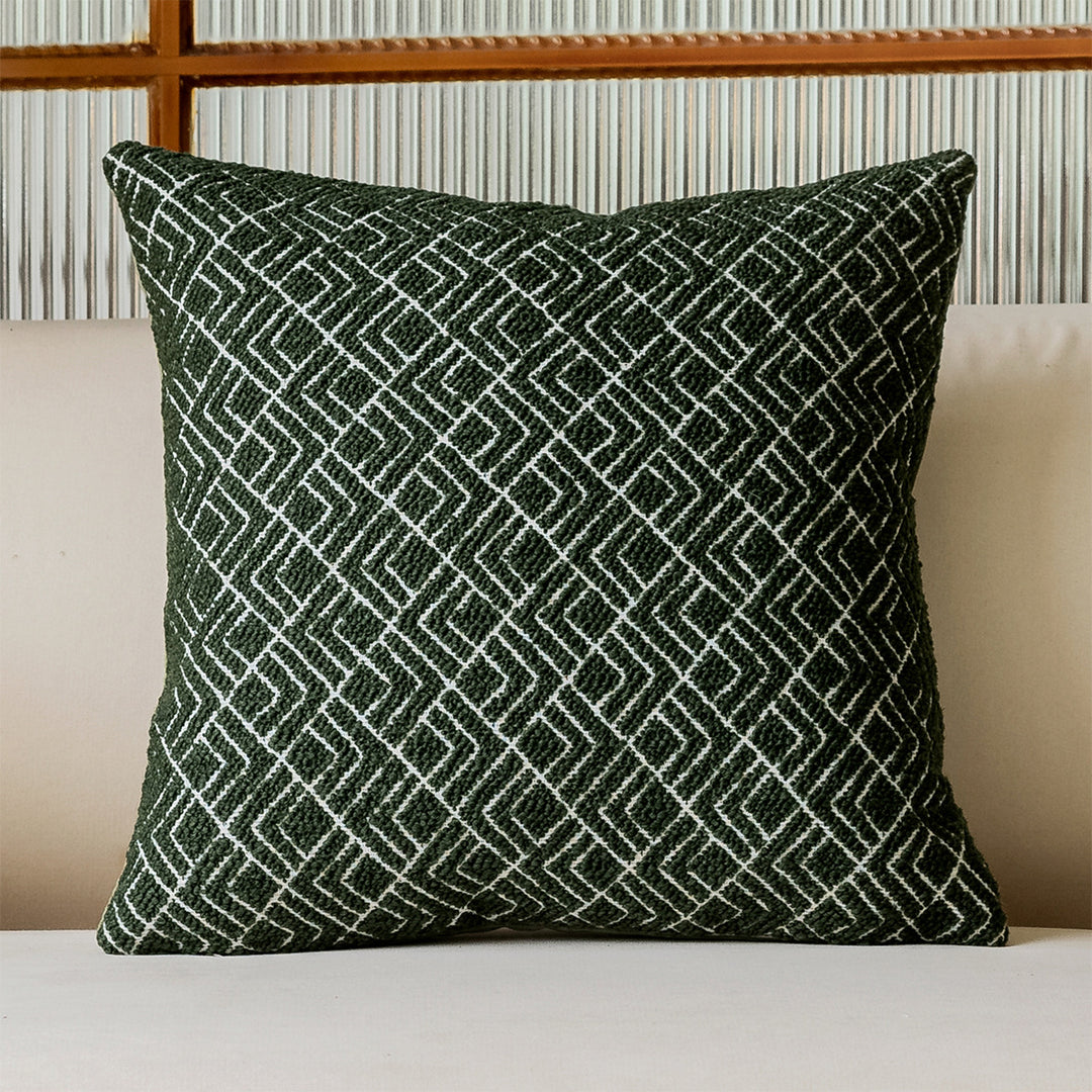 Decorative pillow with modern geometric pattern