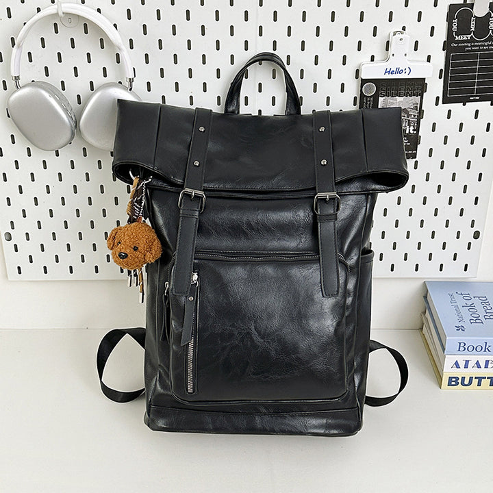 Vintage Leather Rolltop Backpack Stornfield