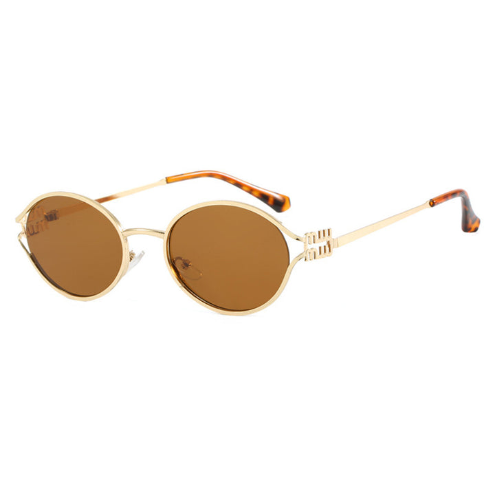 Women's Oval Sunglasses with Elegant Metal Frame and Fashionable Design Stornfield