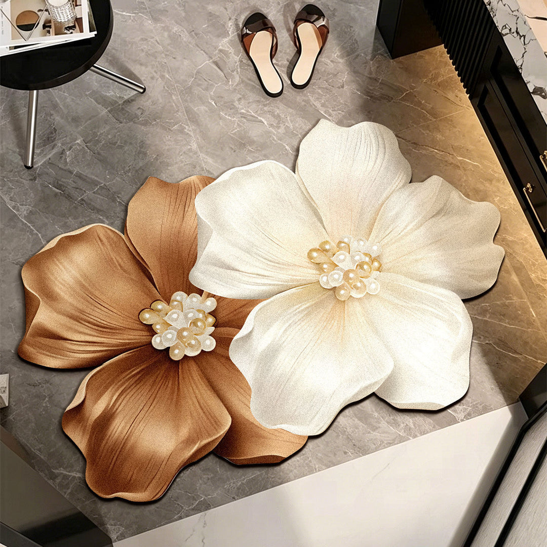 Luxurious Floral Pattern Bath Mat