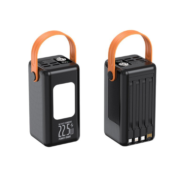 Portable power bank with ergonomic grip and digital charging display Stornfield