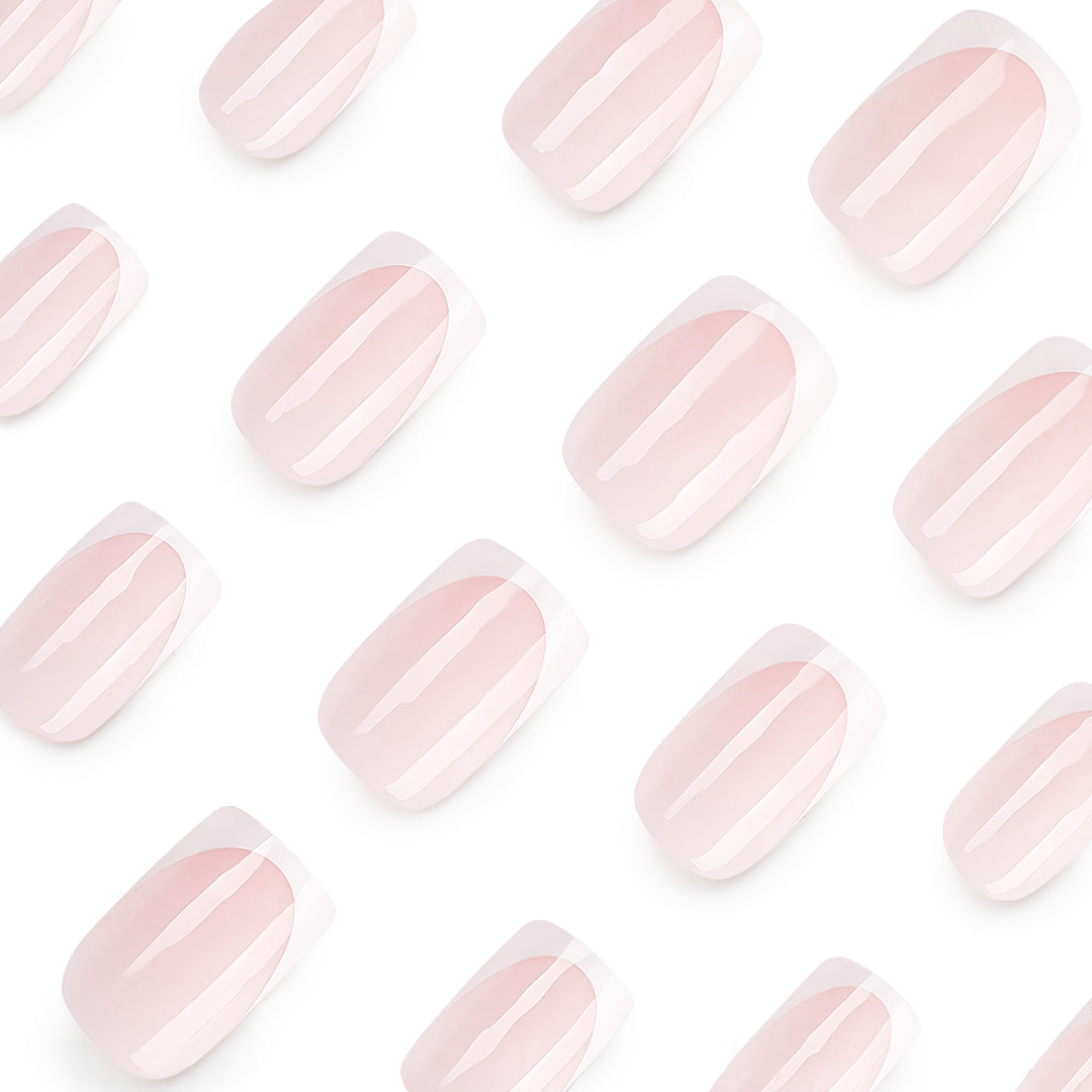 Artificial nail extensions with modern French tip Stornfield