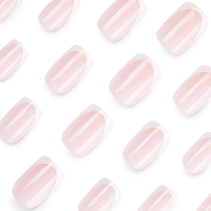 Artificial nail extensions with modern French tip Stornfield