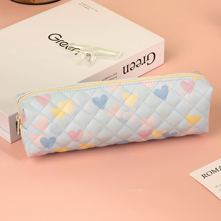 Quilted Heart Pattern Pencil Case Stornfield