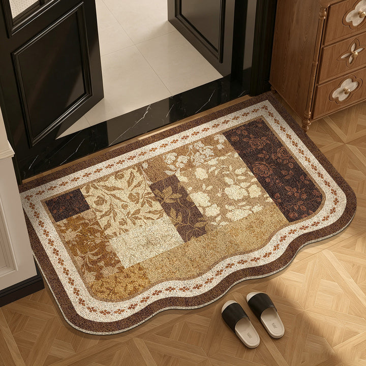 Decorative Floral Patterned Entrance Mat
