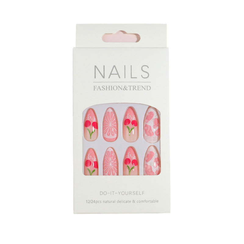 Premium Press-On Nail Set with Decorative Accents Stornfield