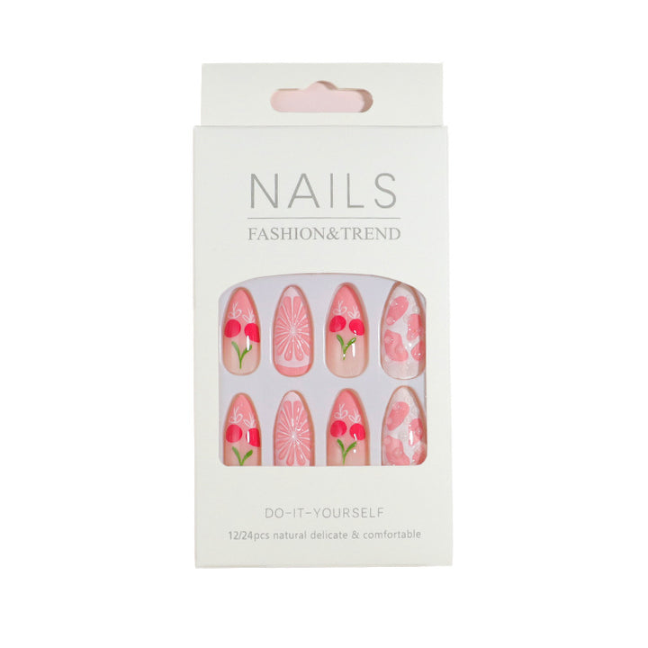 Premium Press-On Nail Set with Decorative Accents Stornfield