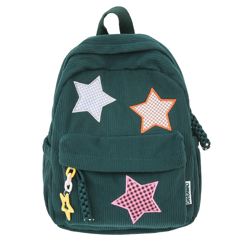 Casual Star-Embellished School Backpack Stornfield