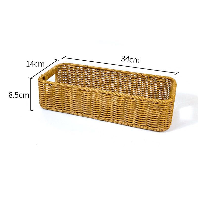 Unisex Rectangular Storage Basket Made of Woven Material Stornfield