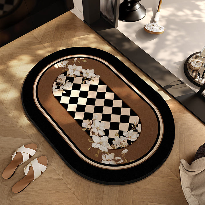 Checkerboard Patterned Entryway Mat Stornfield