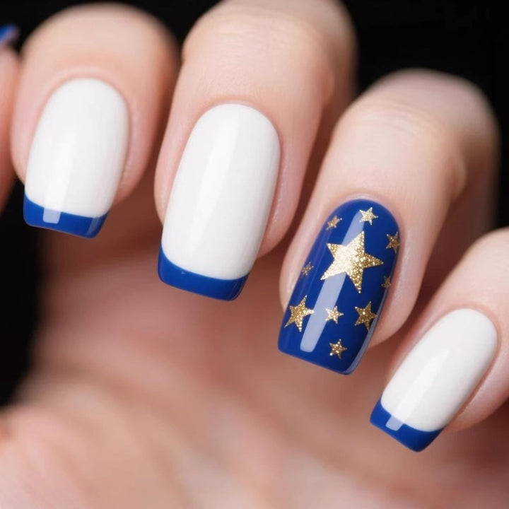Elegant Star-Embellished Nail Art Stornfield