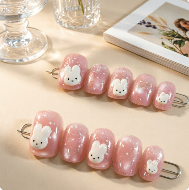Cute Bunny Design Artificial Nails Stornfield