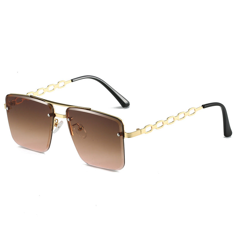 Women's Square Sunglasses with Elegant Chain Structure Stornfield