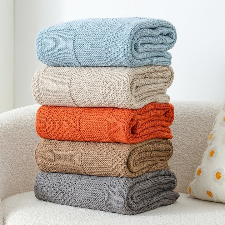 Textured Knit Throw Blanket Stornfield
