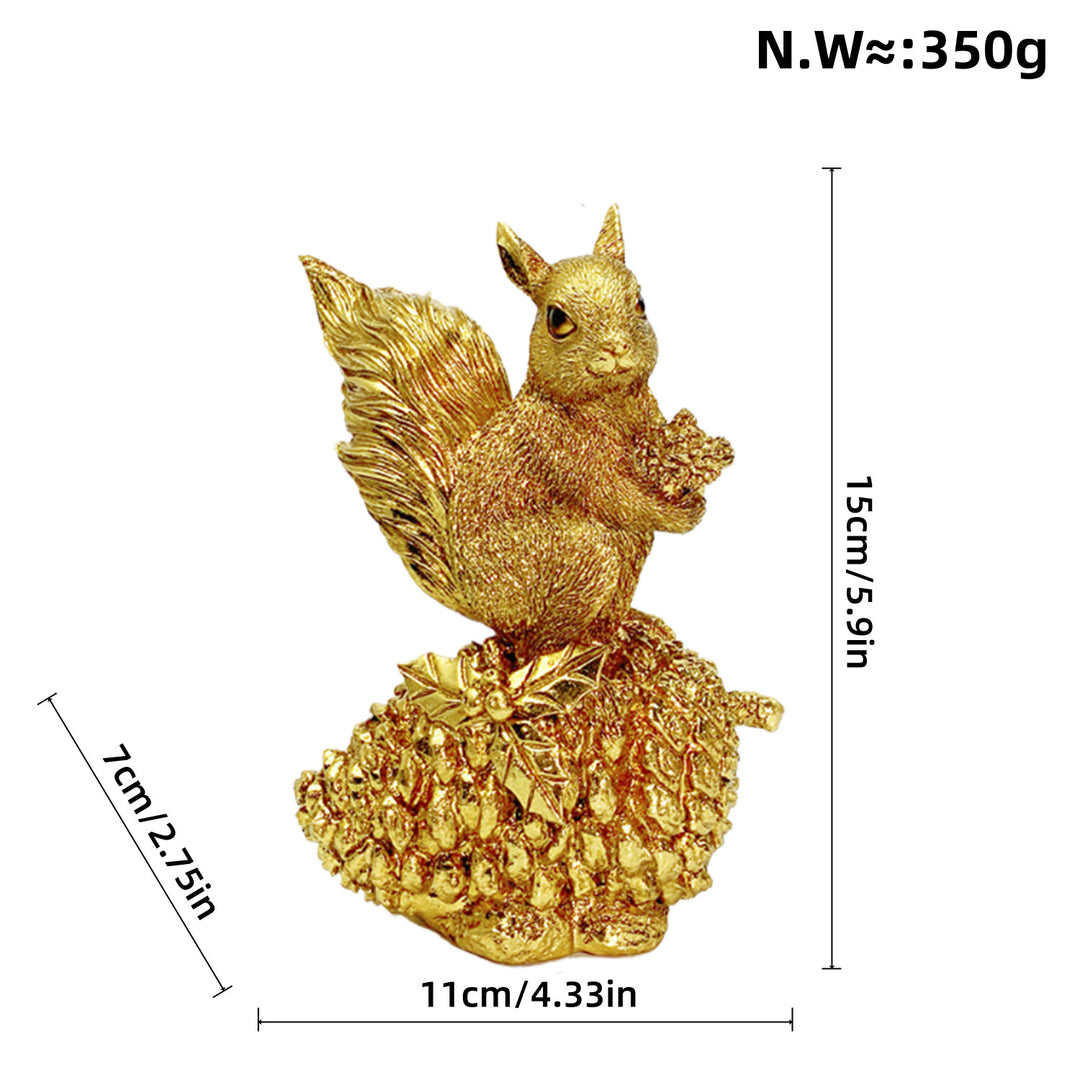 Decorative squirrel sculpture on a cone Stornfield