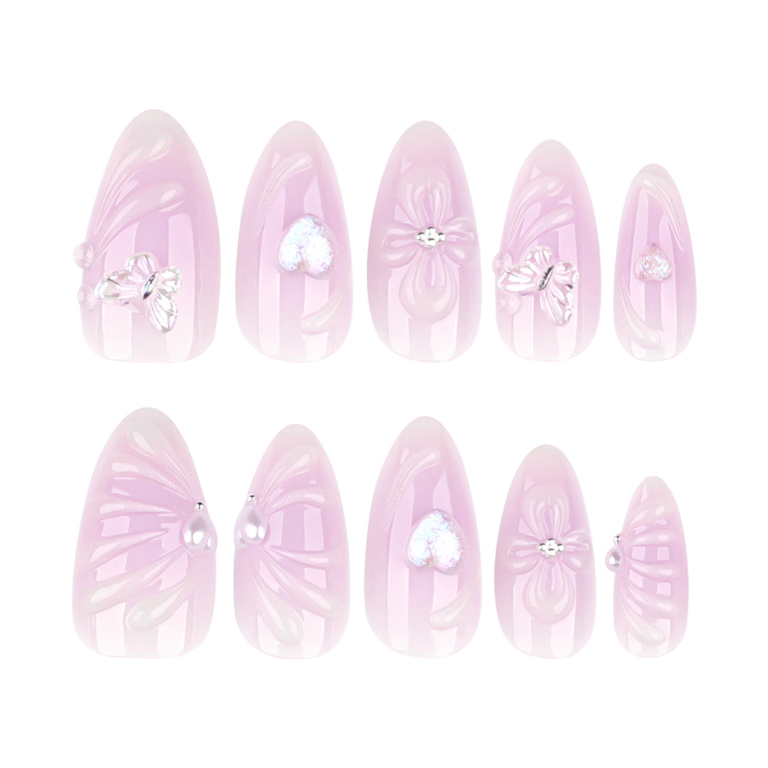 Artful lace nails with elegant decoration Stornfield